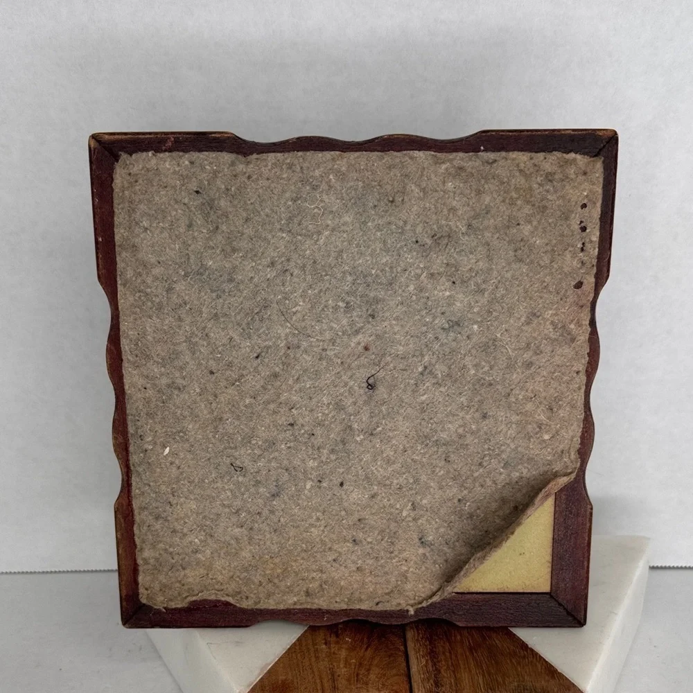 Antique Floral Framed Mirrored Dresser Box